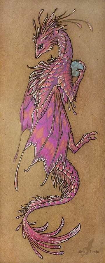 pink_dragon_bookmark_by_alviaalcedo-d4qlvgr