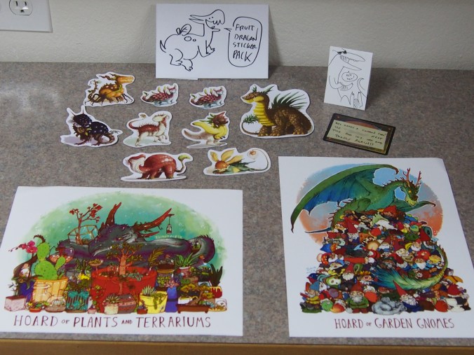 Order from Iguana mouth.  Unusual dragon hoard prints and dragon fruit stickers